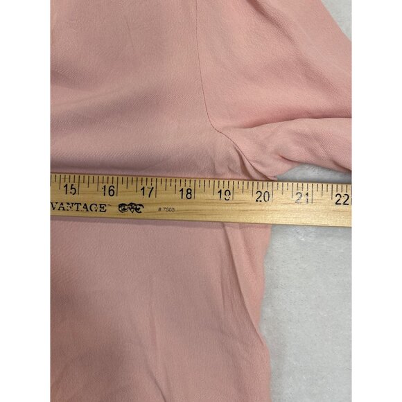 Zara Woman Dress Tunic Medium Pink‎ Pleated Tiered Layer Bell Sleeves - Picture 6 of 8